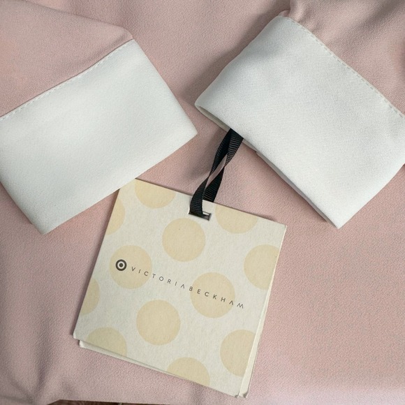 NWT Victoria Beckham Target Pink Rabbit Collar Shift Dress Sz S Feminine Easter - Picture 5 of 8